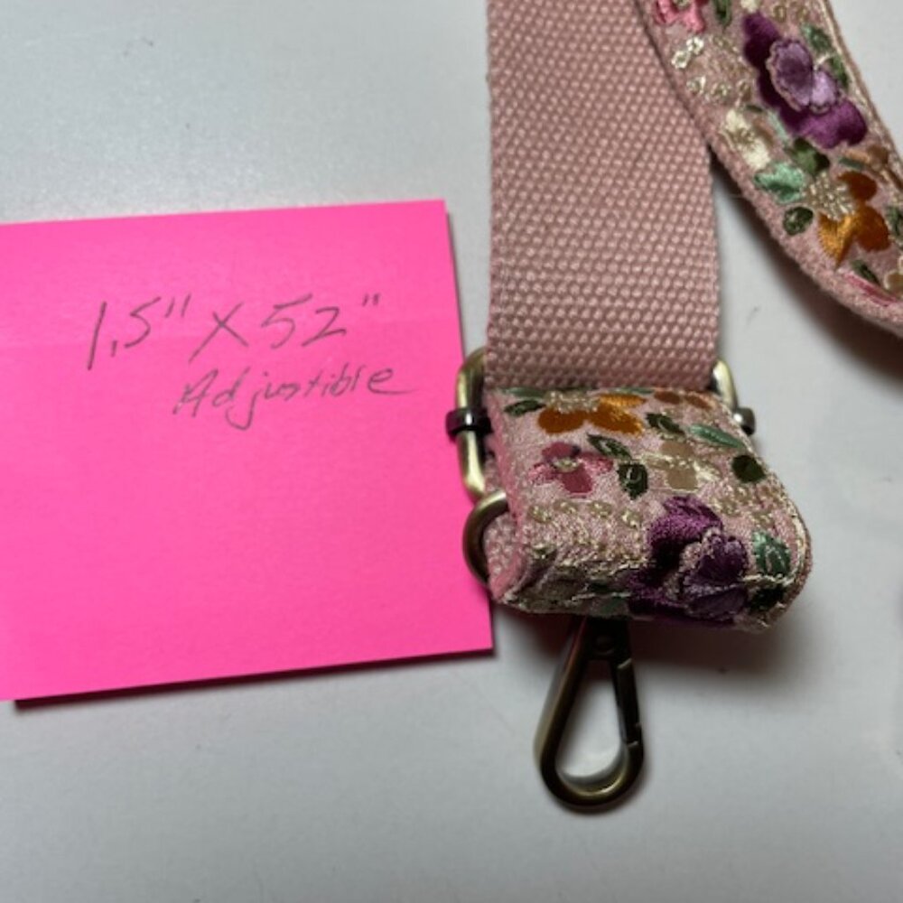 Crossbody Embroidered Purse Strap New Purples - Picture 4 of 5